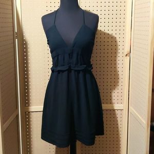 Sexy black halter dress for night out